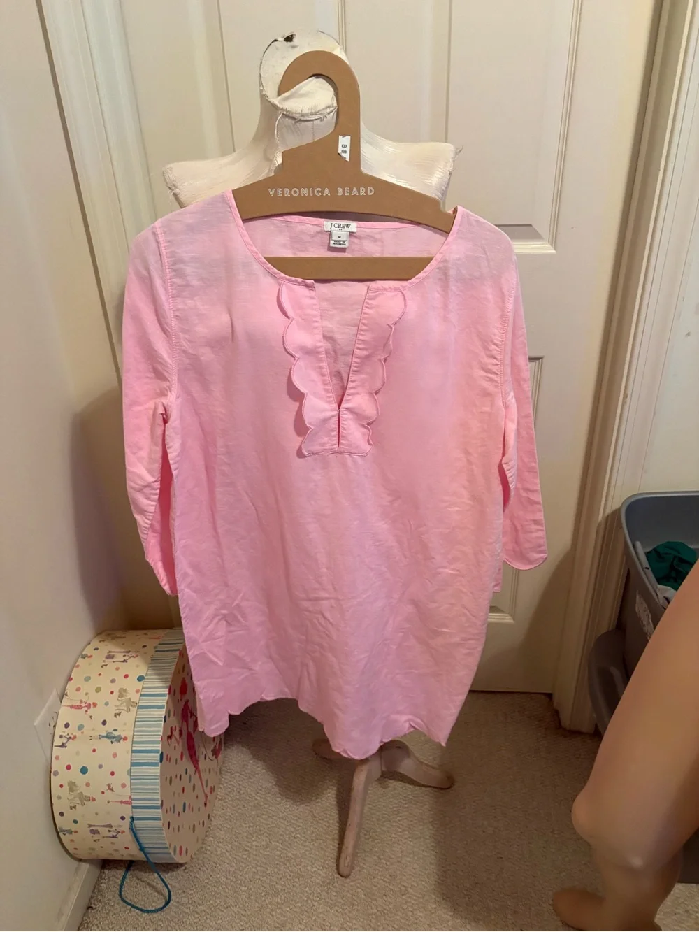 J. Crew Light Pink Tunic/chemise size M Top runway item
